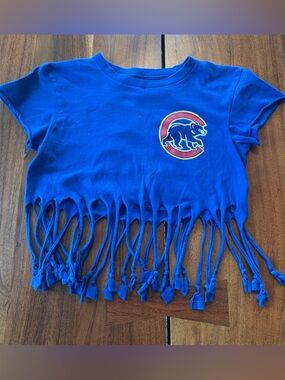Majestic Chicago Cubs Rizzo fringe girls tee size 6/7x